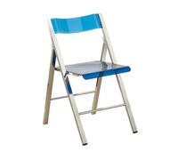 LIJCHGAO Taburetes Plegables de Cocina Sillas Plegables de acrílico Silla Silla Plegable Transparente Moderna de Lujo Ideal para Eventos Fiestas y Catering(Blue)