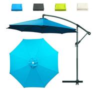 LIJCHGAO Tela para Sombrilla para Patio 200cm/230cm/250cm/270cm/300cm Parasol De Repuesto para Sombrilla Tela de Repuesto para Sombrilla 6 Varillas 8 Varillas(Lake Blue,270cm/9ft-6 Ribs)