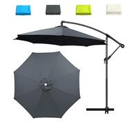 LIJCHGAO Tela para Sombrilla para Patio 200cm/230cm/250cm/270cm/300cm Parasol De Repuesto para Sombrilla Tela de Repuesto para Sombrilla 6 Varillas 8 Varillas(Grey,300cm/10ft-6 Ribs)