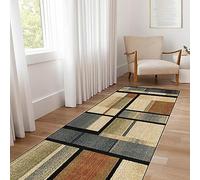 LIJIAO Alfombra de Pasillo Larga 60 x 190 cm Antideslizante, Anti Manchas Modernas Sala Alfombras con Base de Goma Antideslizante para Sala de Estar Dormitorio, D