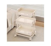 Lijiaxiuyc-101 Carrito de Barbería Carrito for salón de Belleza, Equipo y Herramientas especializadas for Salones de Belleza, Estante de Almacenamiento for peluquerías Carro con Ruedas(Beige)