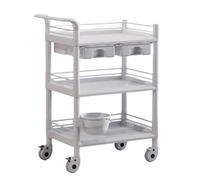 Lijiaxiuyc-101 Carrito de Barbería Carro médico Carro de salón de Belleza Carro de peluquería Carro de Equipo de atención médica Carro con Ruedas(Medio)