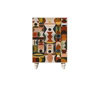 Lijiaxiuyc-101 Cómoda Cómoda de 5 cajones, cómoda Retro de Mediados de Siglo, cómoda Alta con Gran Espacio de Almacenamiento, cómoda Decorativa for Oficina en casa Almacenamiento para Dormitorio(A)