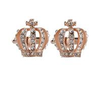 Lijiaxiuyc-101 Gemelos Gemelos de Corona de Diamantes de imitación Brillantes, Gemelos de joyería for Fiesta de Boda for Hombres y Mujeres Gemelos Camisa Hombre(Gold)