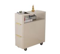 Lijiaxiuyc-101 Mesa Consola Mesa Auxiliar ultraestrecha, aparador for sofá, gabinetes Laterales, Mesa de Esquina la Centro extraíble, gabinete Estrecho, Tipo sándwich(Cream Color,20x60x65cm)