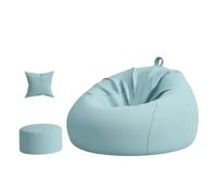 Lijiaxiuyc-101 Silla Tipo puf Puf con otomana y Almohada for Sala de Estar sentada reclinada Sofá Pera(Blue,Grande)