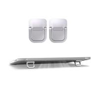 Lijiaxiuyc-101 Soporte para Laptop 1 par de Mini Soportes Plegables for portátil, Elevador Teclado aleación Zinc, Invisible, Escritorio(Silver)