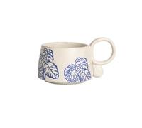 Lijiaxiuyc-101 Tazas de café Taza de café cerámica china esmaltada a mano con diseño floral, for desayuno, leche y avena, 325 ml Vajilla