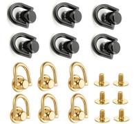 LiJuanWang D Anillo Stud Tornillo,12 Piezas Tornillos de Anillo Remaches Stud Tornillo Clavo Bola Post Head Botones para Manualidades de Cuero para Monedero,Conector de Cadena