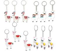 LiJuanWang Llavero,12 Piezas Llavero de Alpaca,Llaveros Animales Decorativos,Llama Llavero,Recuerdo de Keychain,para Favores de Fiesta,Regalo de Recompensa de Carnaval Escolar