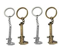 LiJuanWang Llavero,4 Piezas Mini calibrador Vernier,Vernier Pinza Llavero,Mini Camping Gadget,Mini Llavero de Herramienta Mini Vernier de precisión,Gadget Multiherramienta Regalo