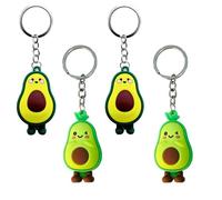 LiJuanWang Llavero de Aguacate 4 Piezas, Dibujos de Frutas para Parejas, Regalos Lindos para Mochilas, Estuches, Bolsos, Cumpleaños y Navidad