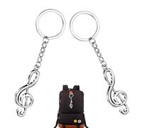 LiJuanWang Llaveros de Notas Musicales,2 piezas Llaveros de Metal Símbolo Musical Colgante,Regalo para Músicos y Amantes de la Música,para Estudiantes,Bolso de Mano,Oficina Corporativa