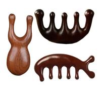 LiJuanWang Peine de Masaje,2 Piezas Masajeador Cuero Cabelludo 1 Piezas masajeador de Ojos,Masajeador Facial Cuero Cabelludo Gua Sha Peine para el Cabello Regalos para Mujeres y Hombres
