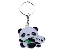 LiJuanWang Regalo Panda,Llavero,Llavero Panda,llavero de regalo Panda,llavero de panda de bambú,recuerdo de China del oso panda,China Panda Oso bambú Llavero Colgante