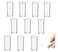 LiJuanWang Saleros Mini Botellas Transparentes,10 Piezas Saleros De Plástico con Tapa Agitadora,para Especias Especias Y Condimentos,Ideal para Viajes,CocinaYCamping(6g,5 Agujeros)