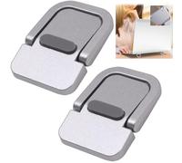 LiJuanWang Soporte para Mini Laptop,2 Piezas Soporte portátil Invisible,autoadhesivos para Mini Laptop,Soporte de Escritorio ergonómico,Patas Plegables para Laptop(Plateado)