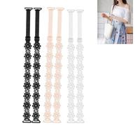 LiJuanWang Tirantes de Sujetador Antideslizante,3 Pares Correas de Sujetador para Mujer Correas de Sujetador de Encaje de Flores Correa Ajustable Elástica de Bra Soporte