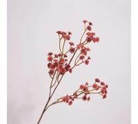 LIJUCAI 10 Piezas de Flores Artificiales de látex de Aliento de bebé, Ramo de Novia, arreglo Floral para Boda, decoración del hogar, Flores Falsas para Fiestas (Rojo otoño)