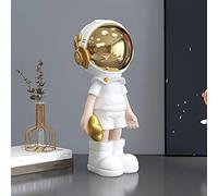 LIJUCAI Inicio Estatuilla de Astronauta Escultura Estatua Figuras de Astronauta Spaceman Sala de Estar Arte Grande Artesanía Decoración de Estilo nórdico, Blanco