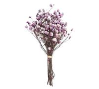 LIJUCAI Mini Ramo de Flores Decorativas de Flores secas, Plantas Naturales preservadas Florales para Bodas, decoración del hogar, Morado