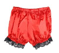 lijun Bloomers de Seda de imitación para Mujer, Bragas con Adornos de Encaje y Volantes, Pantalones Cortos de Calabaza victorianos, Vestido de Baile de Color sólido, Falda Dividida, Pettipants