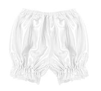 lijun Bloomers de Seda de imitación para Mujer, Bragas con Adornos de Encaje y Volantes, Pantalones Cortos de Calabaza victorianos, Vestido de Baile de Color sólido, Falda Dividida, Pettipants