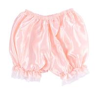 lijun Bloomers de Seda de imitación para Mujer, Bragas con Adornos de Encaje y Volantes, Pantalones Cortos de Calabaza victorianos, Vestido de Baile de Color sólido, Falda Dividida, Pettipants