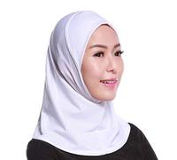lijun Para mujer de algodón musulmán Mini Hijab bufanda para la cabeza de color sólido cubierta completa gorra interior islámica árabe mantón turbante sombrero sombreros