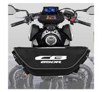 LIJUNSHANI Bolsa NavegacióN para Manillar para HO&NDA CB650R CB 650R 650 Accesorio De Moto Bolsa De Almacenamiento De Manillar Impermeable Y A Prueba De Polvo Bolsa De Navegación(Black Logo4)