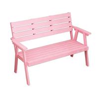LIKANGLONGJU Banco Jardin Exterior de Madera con Respaldo Reclinable a 108° y Doble Reposabrazos, Ideal para Porches, Parques y Playas(Pink,163x58x85cm/64x23x33in)