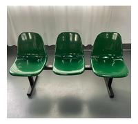 LIKANGLONGJU Banco Sala de Espera para Tres Personas, Asiento Sala Espera con Estructura Hierro y Asiento Plástico, al Desgaste, Ideal para Escuelas(Green)