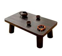 LIKANGLONGJU Mesa de Centro Baja Tipo Tatami de Madera Maciza Japonesa Paulownia, con Un Grosor 3 Cm y Una Capacidad Carga 50 Kg(Brown,50x35x22cm/20x14x9in)