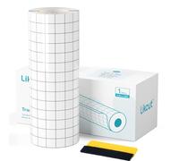 LIKCUT Cinta de Transferencia para Vinilo Adhesivo 11,5cm x 15m, Papel Transfer Transparente con Rejilla de Alineación, Rollo de Alta Precisión para Pegatinas, Tazas, Paredes y Manualidades DIY