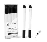 LIKCUT Set de 4 bolígrafos negros para plotter, Punta fina 0,4 mm, Complemento con Glee S501, Cricut Joy