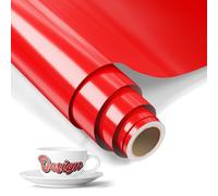 LIKCUT Vinilo Adhesivo Rojo, 30,5 × 183 cm vinilo permanente