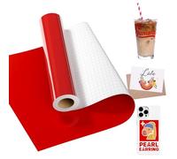 LIKCUT vinilo adhesivo rojo, 30,5 × 457,2 cm vinilo permanente para todo plotter de corte, vinilos adhesivos para decoración