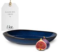 Like by Villeroy & Boch 1042613800 Cuenco plano, Azul, 28 x 27 x 4.3 cm