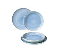 like. by Villeroy & Boch - Crafted Blueberry, 4 piezas Servicio de mesa de loza, Porcelana Premium, Azul, Apto para lavavajillas