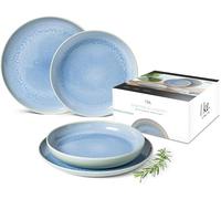 like. by Villeroy & Boch - Crafted Blueberry, 4 piezas Servicio de mesa de loza, Porcelana Premium, Azul, Apto para lavavajillas