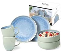 like. by Villeroy & Boch Crafted Blueberry set de desayuno, 6 piezas, para 2 personas, azul