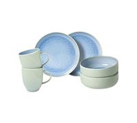 like. by Villeroy & Boch Crafted Blueberry set de desayuno, 6 piezas, para 2 personas, azul