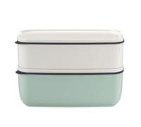 Villeroy & Boch Set de fiambreras rectangulares To Go & To Stay verde-blanco