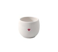 like. by Villeroy & Boch - With Love huevera, aprox. 5,5x5,5x4,5 cm, blanca con decoración de corazón en acuarela roja, apta para lavavajillas y microondas, porcelana Premium