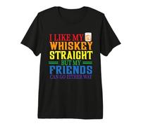 Like My Whiskey Straight But My Friends Gay LGBT Pride Month Camiseta Premium
