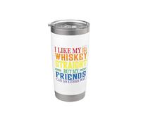Like My Whiskey Straight But My Friends Gay LGBT Pride Month Vaso térmico de acero inoxidable de doble pared