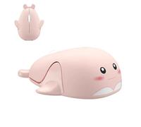 LIKE SHOW Ratón inalámbrico de 2,4 GHz con forma de delfín, 1600 ppp, menos ruido, ratón USB, ratón inalámbrico portátil para ordenador portátil, portátil, MacBook, regalo para niños (rosa)