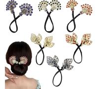 Likeggoad 6 piezas para hacer moños, elegantes rizadores de pelo perezoso, accesorios para moños de pelo para mujeres y niñas (estilo mixto)