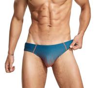 LikeJump Bañadores para hombre de cintura baja, bóxer de natación, pantalones cortos de surf, bañadores tipo bikini de fondo, M