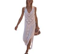 LikeJump Knit Crochet Kimono Vestido Cárdigan para Mujer Traje de Baño de Playa